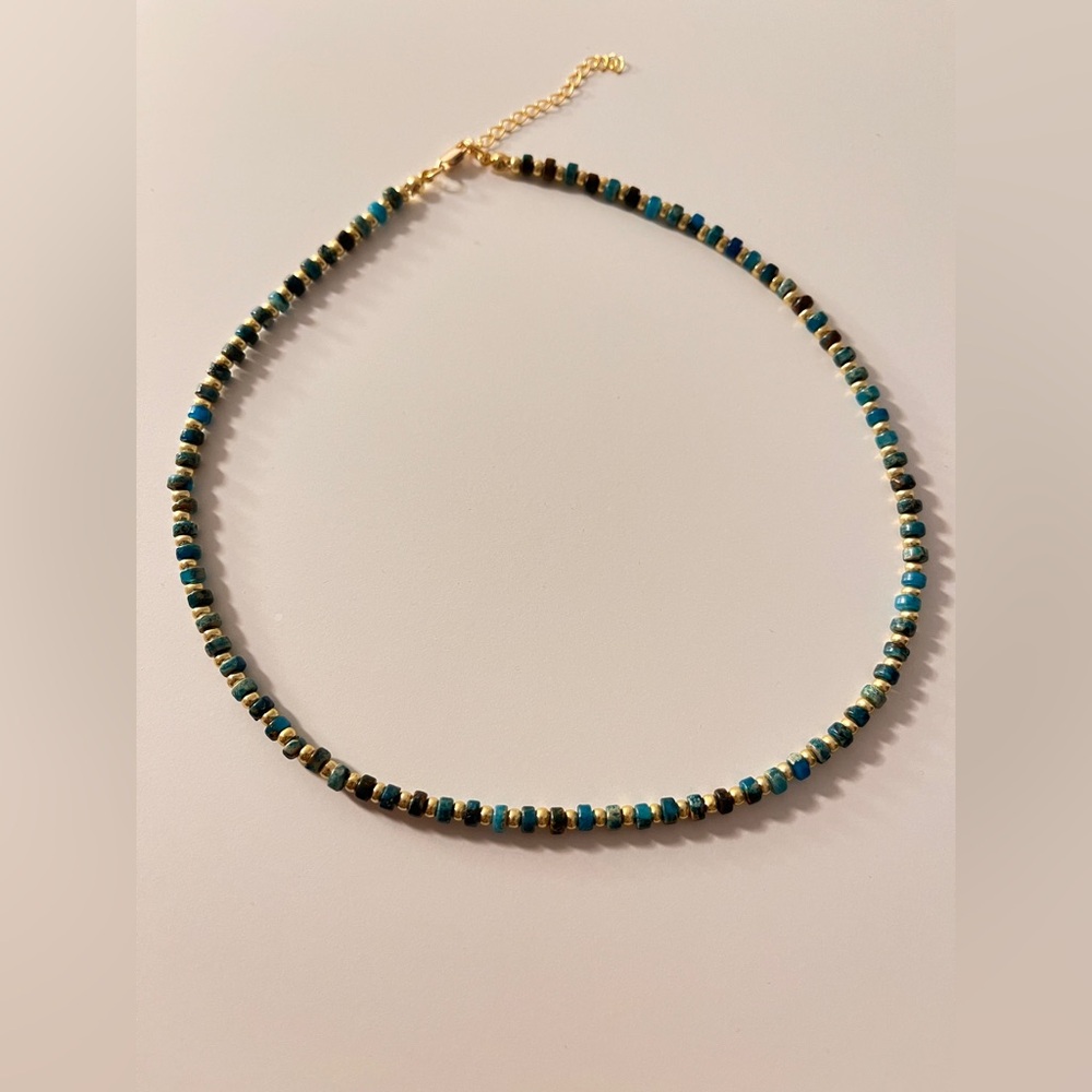Ocean Jasper Beaded Choker Necklace - Picture 2 of 7